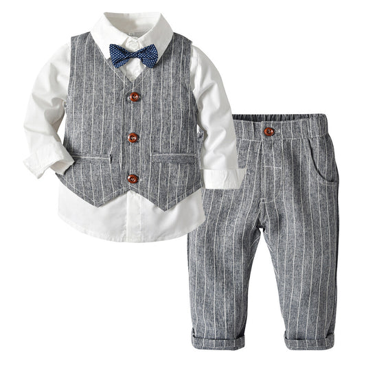 Jungen Herbstkleidung Kinderanzug Drei-Teiliges Set