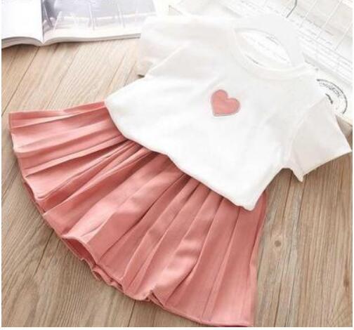 Sommer Kinderkleidung Großes Schleifen T-Shirt Shorts Kleidung Set