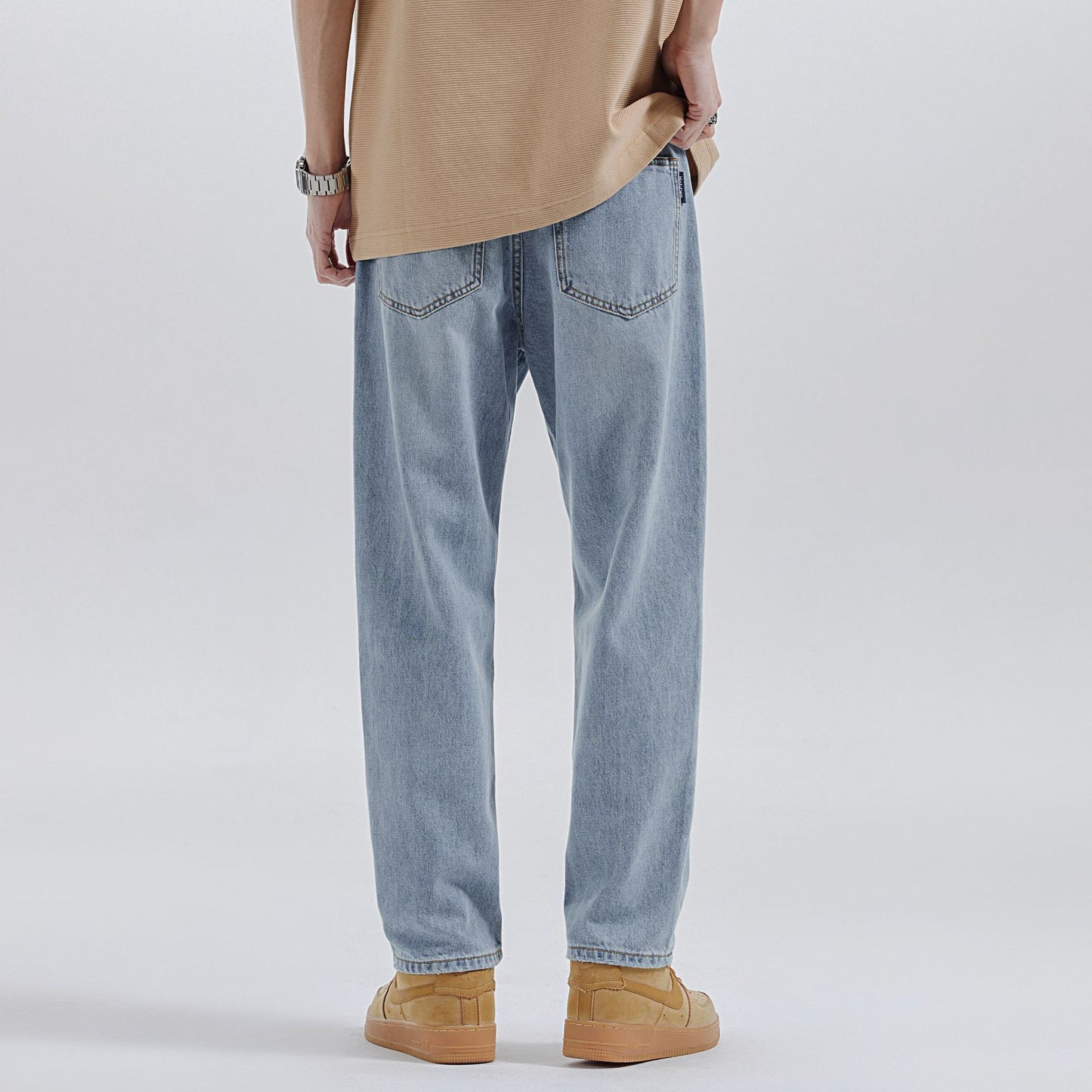 Herren japanische lockere Retro Easy Matching Freizeit Jeans