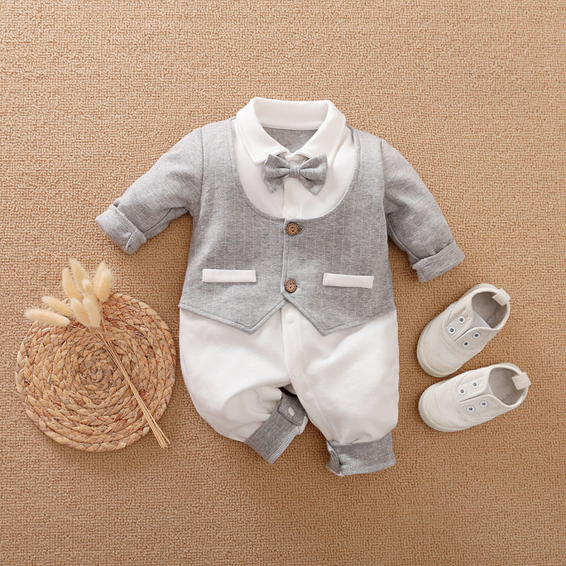 Baby Strampler Frühling und Herbst Modelle Außenhandel Gentleman Baby Kleidung Langarm Baby Kleidung