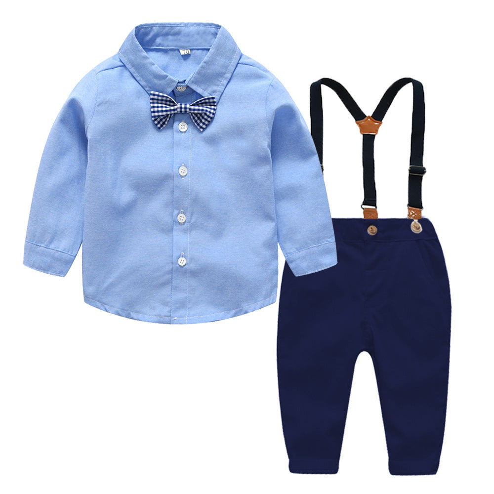 Jungen Gentleman Lätzchen Hose Anzug Langarm Fliege
