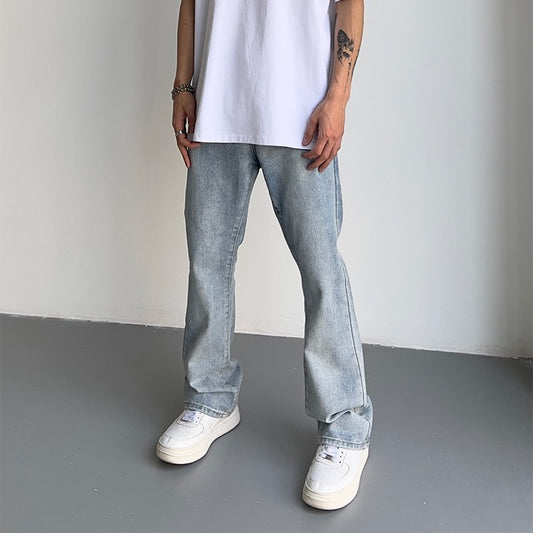 High Street Retro Freizeit leicht ausgestellte Jeans