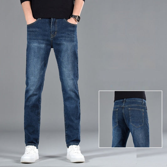 Neue Slim Fit Jugend lässig gerades Bein Baumwoll jeans Männer