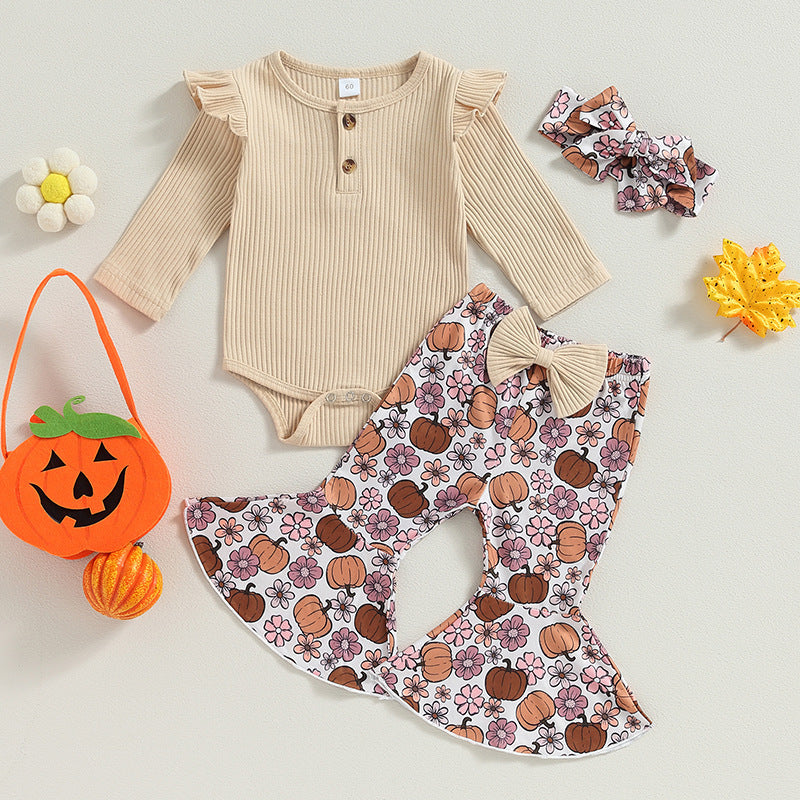 Baby Spitzen Langarm-Jumpsuit Anzug