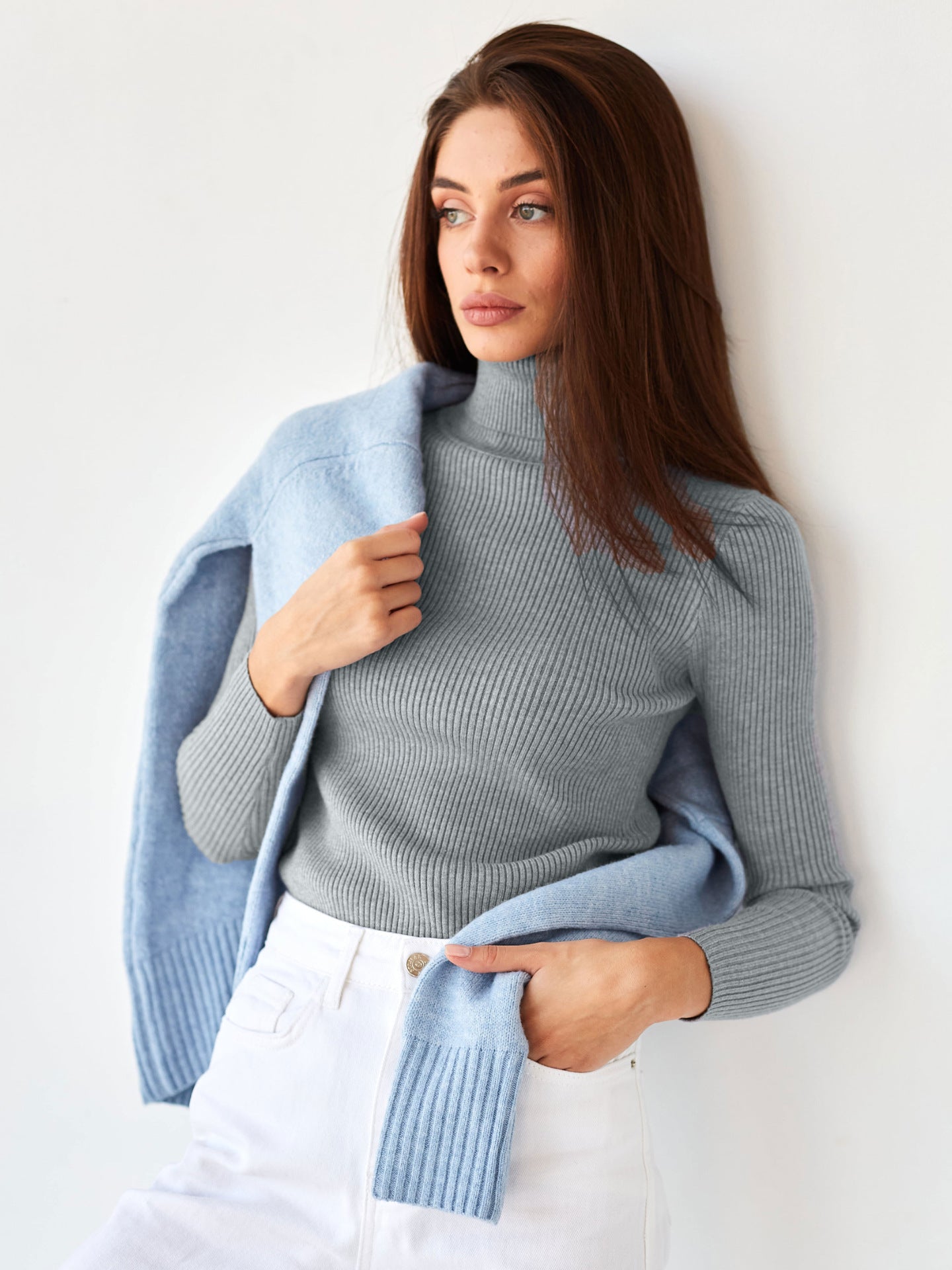 Roll kragen pullover Bottom Shirt europäisch und amerikanisch