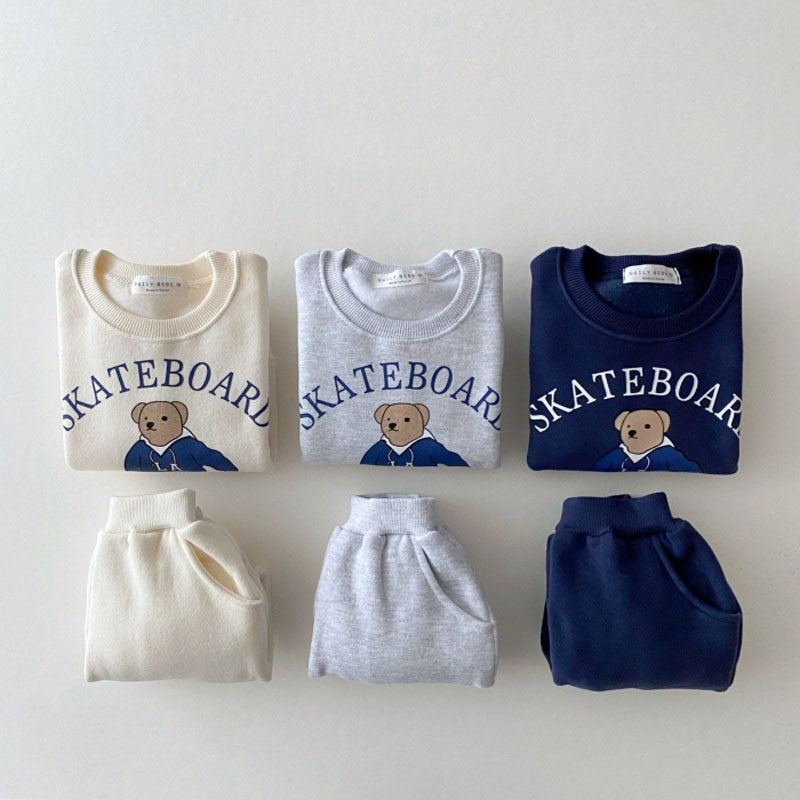 Säugling Skateboard-Bär Sweatshirt Freizeitanzug