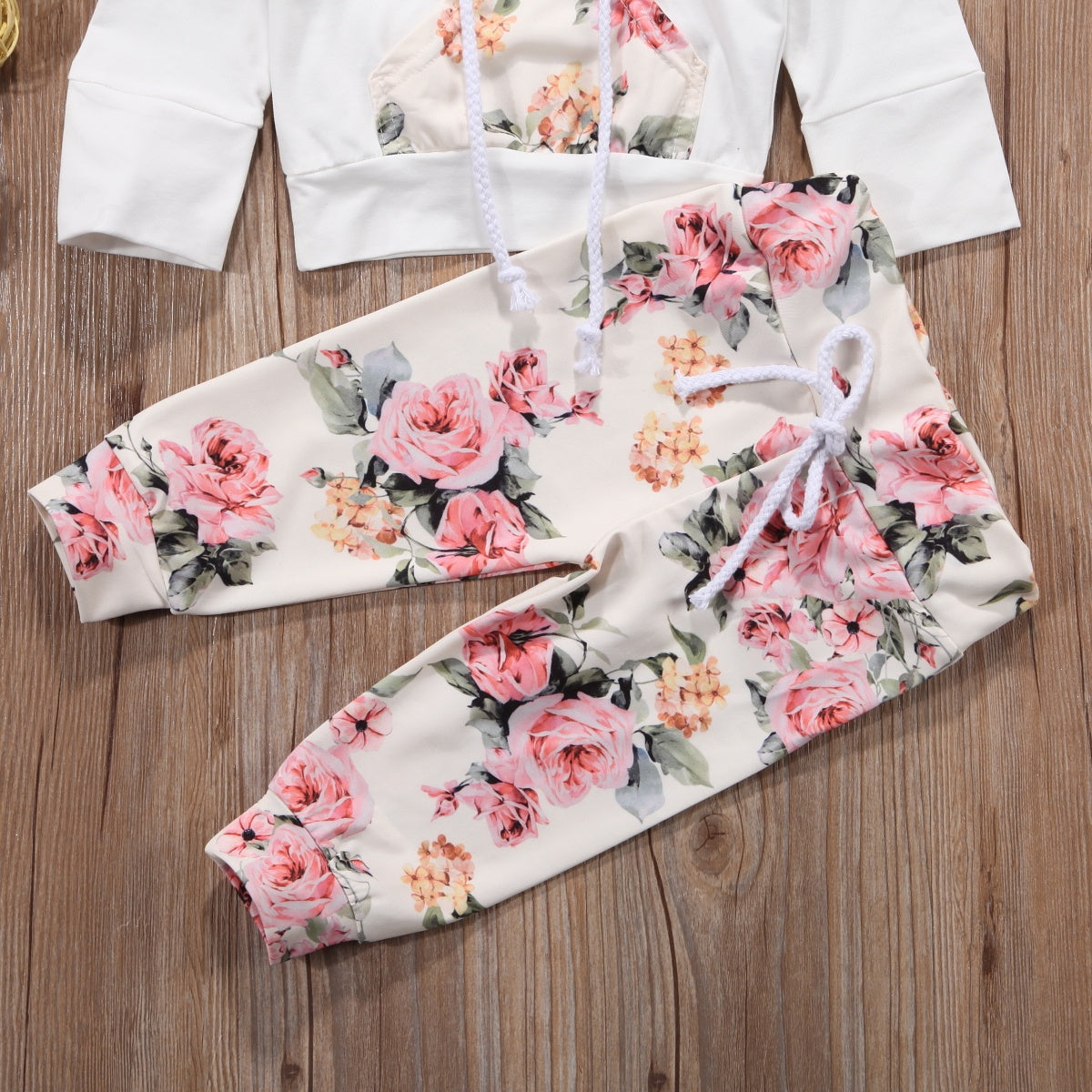 long-sleeved cotton set three-piece