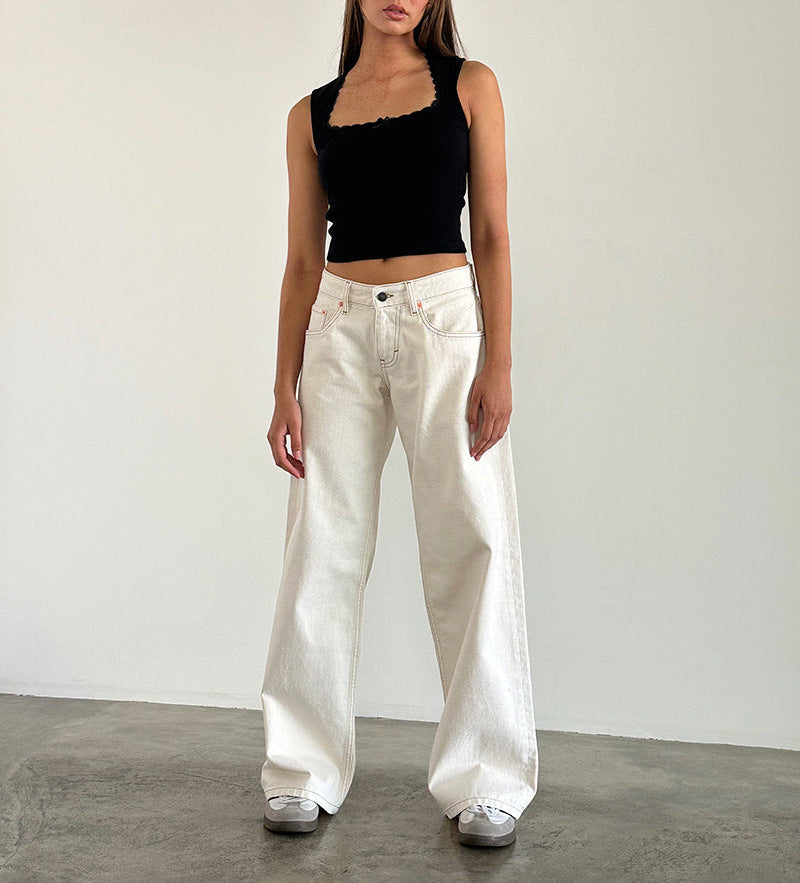 Jeans pants for women with wide legs