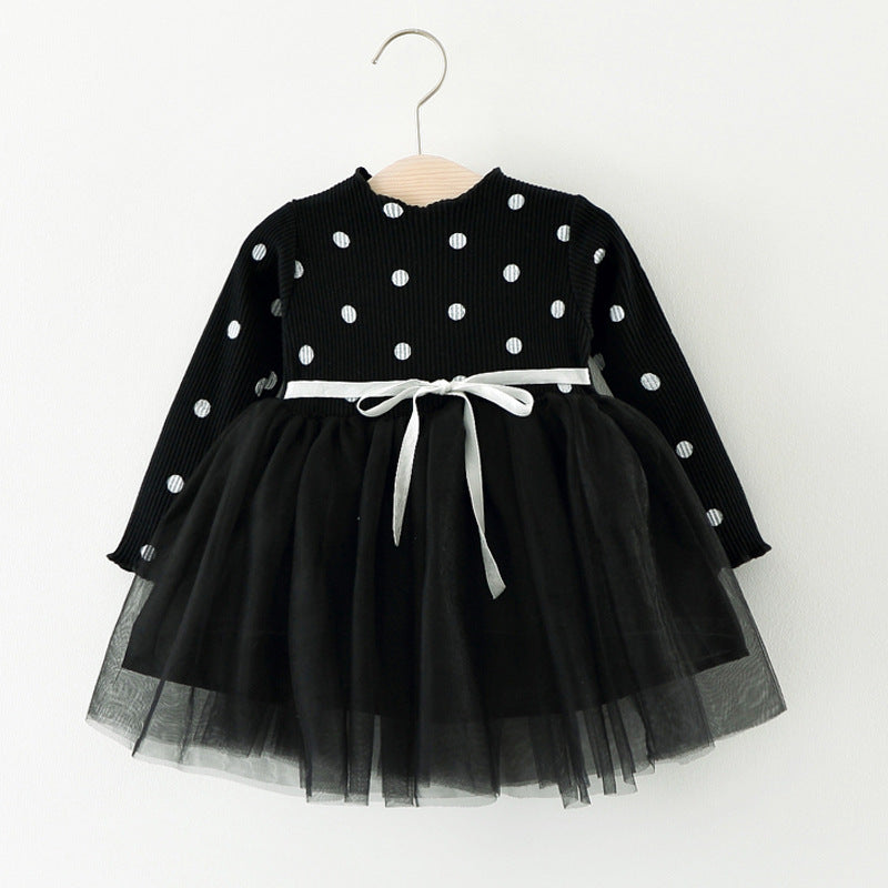 Ausländisches Kinderkleid: Langärmliges Baumwollkleid für Babys, Bestseller im Exporthandel, koreanisches Prinzessinnenkleid für Mädchen