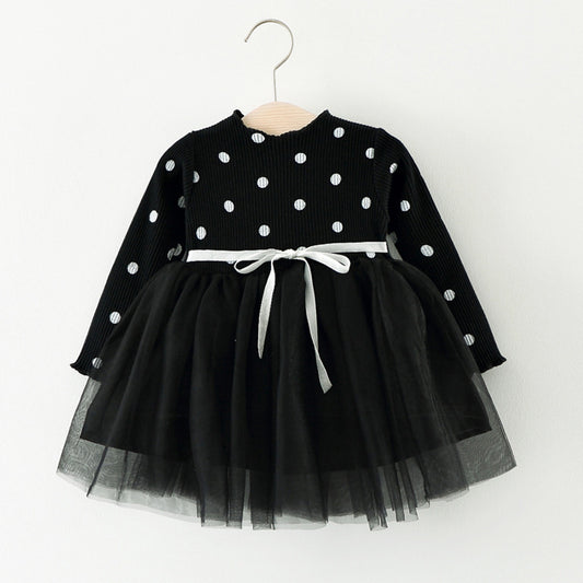 Ausländisches Kinderkleid: Langärmliges Baumwollkleid für Babys, Bestseller im Exporthandel, koreanisches Prinzessinnenkleid für Mädchen