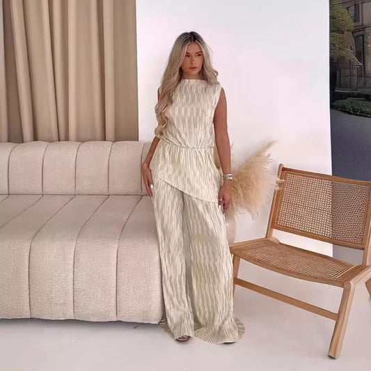 Women's Fashion Camisole Trousers Casual Suit