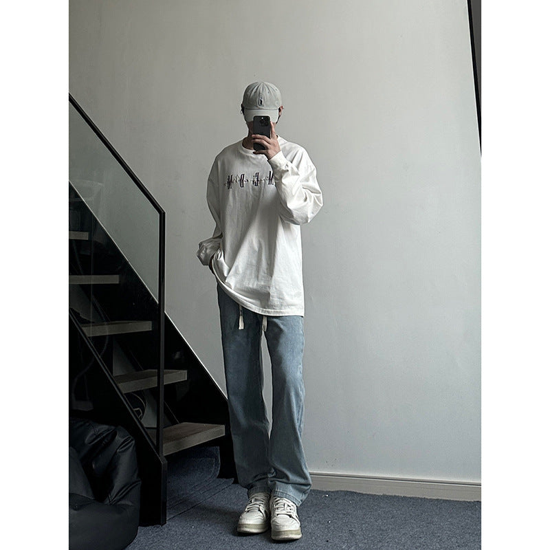 Elastischer Bund Jeans Amerikanisch All-Matching