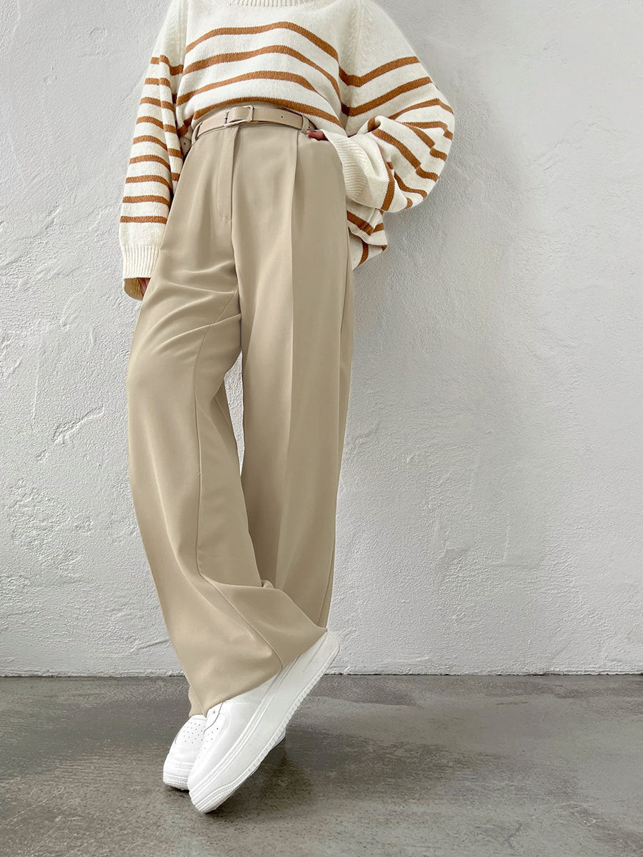 Elegante, Lockere Gerade Hose für den Alltag und Büro