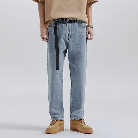 Herren japanische lockere Retro Easy Matching Freizeit Jeans