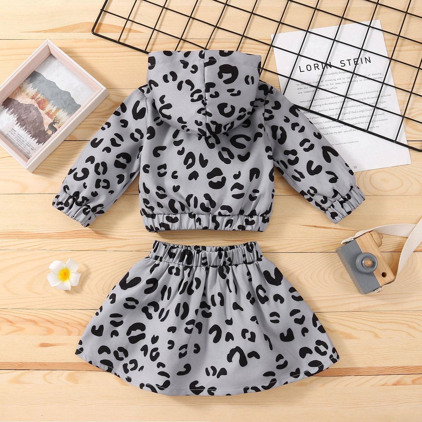 Leopard print kids set