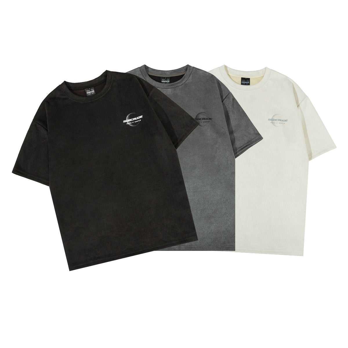 Amerikanisches Mode Suede Kurzarmshirt mit Print