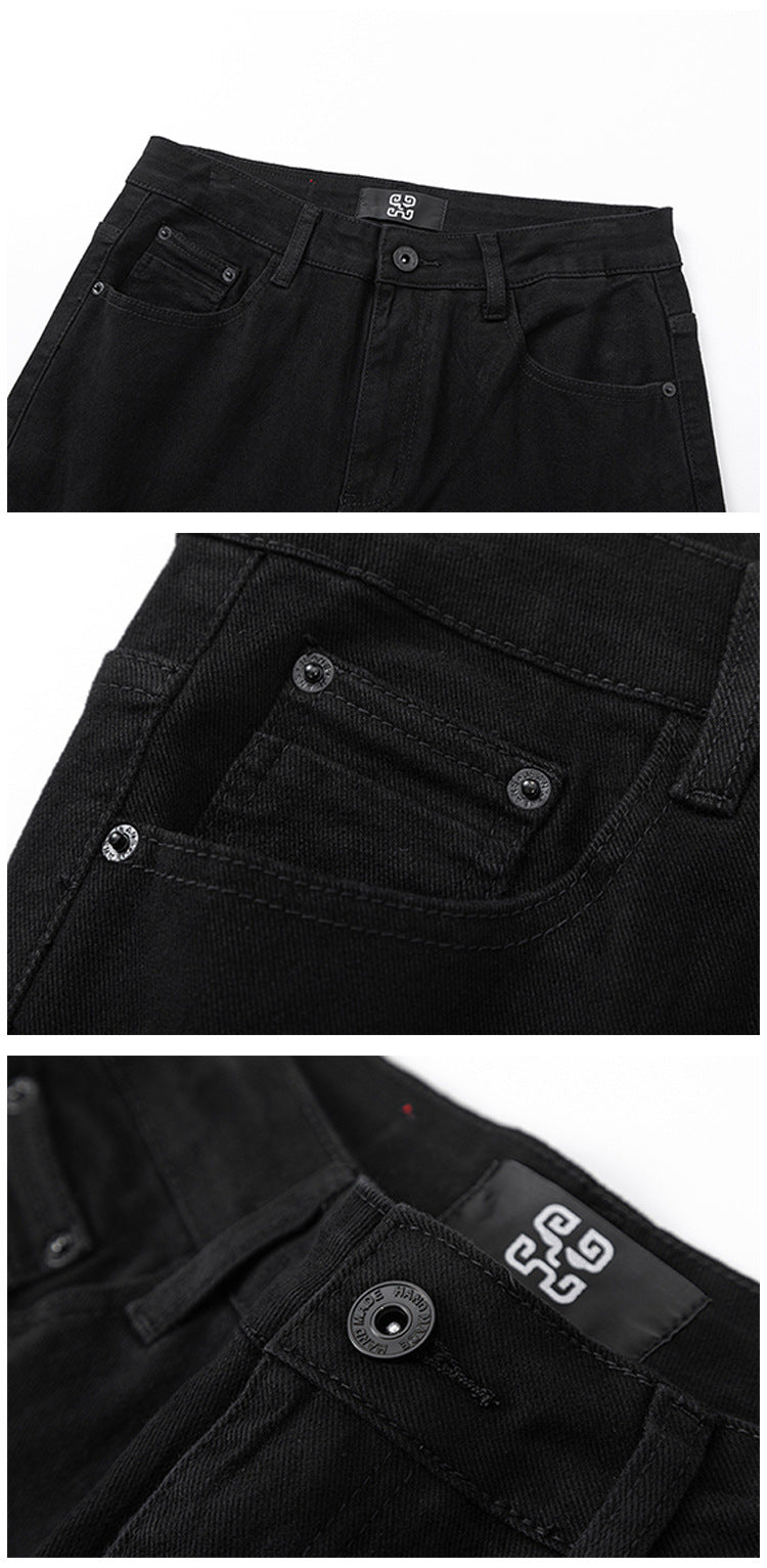 Multi-Taschen Arbeitsjeans Herren lockere Hose in großer Größe