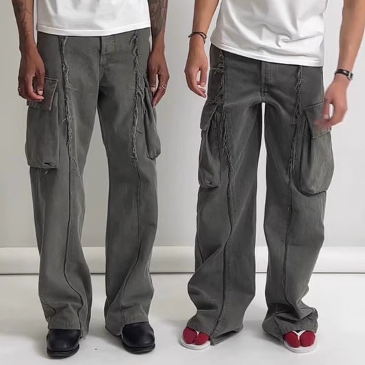 High Street American Stitching Cargo Jeans locker