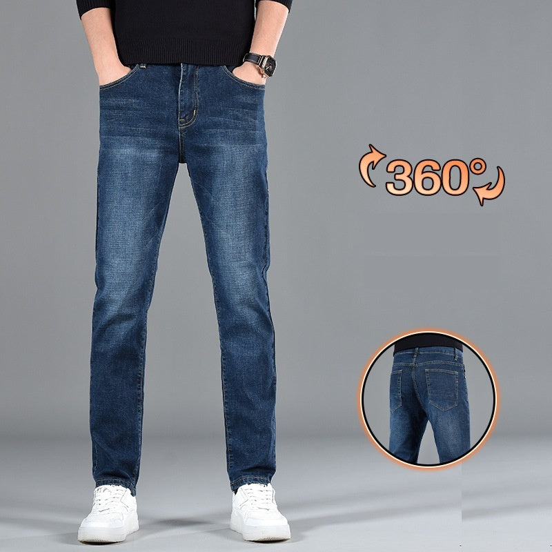 Neue Slim Fit Jugend lässig gerades Bein Baumwoll jeans Männer