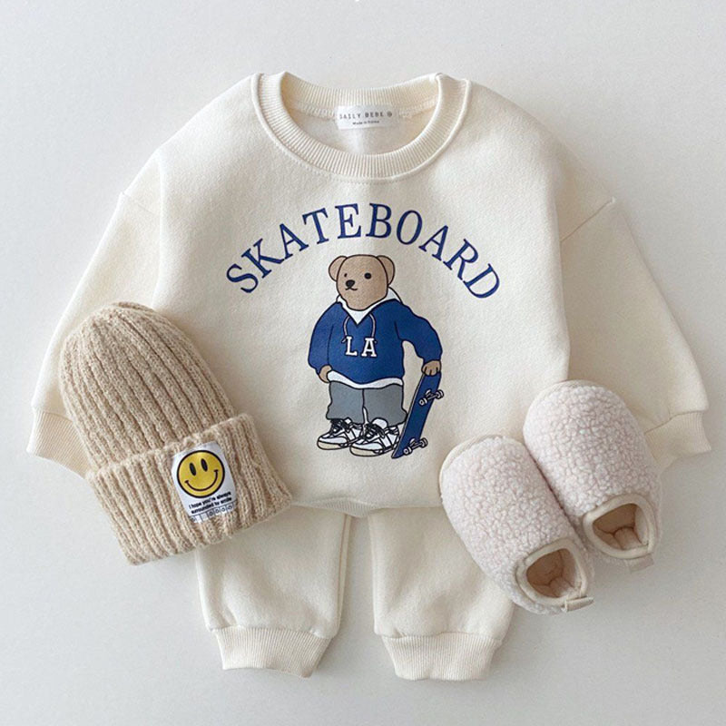 Säugling Skateboard-Bär Sweatshirt Freizeitanzug