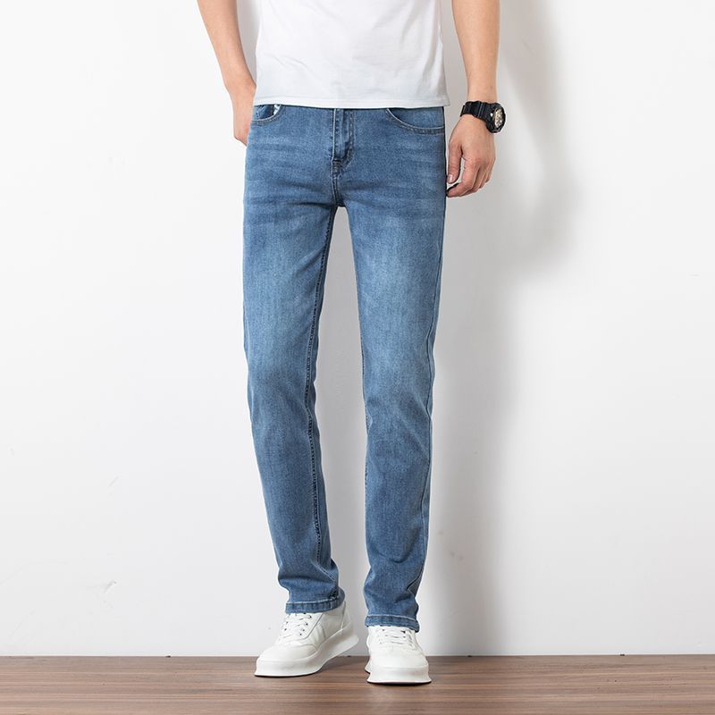 Locker geschnittene Herren-Jeans – Gerade, schlank, elastisch und trendig