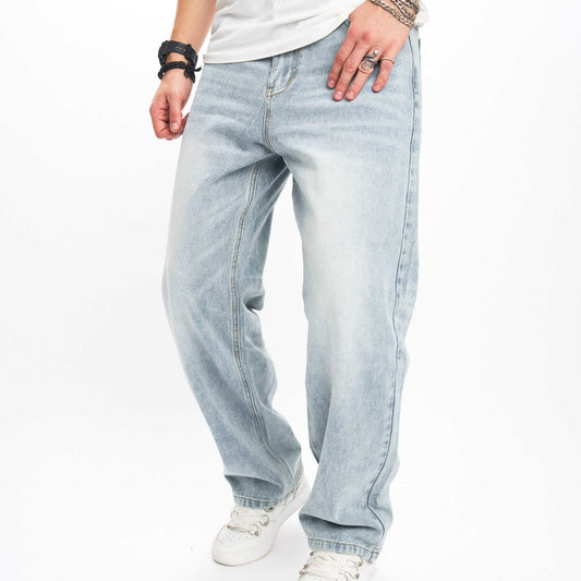Herren Jeans locker weite Beine Freizeit Hip Hop Punk