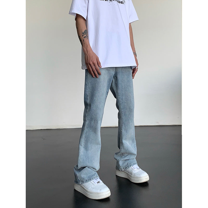 High Street Retro Freizeit leicht ausgestellte Jeans
