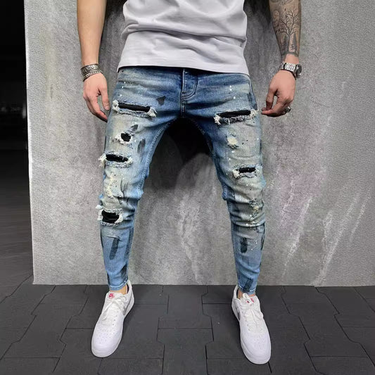 Vielseitige lässige, schlanke, zerrissene Herren jeans