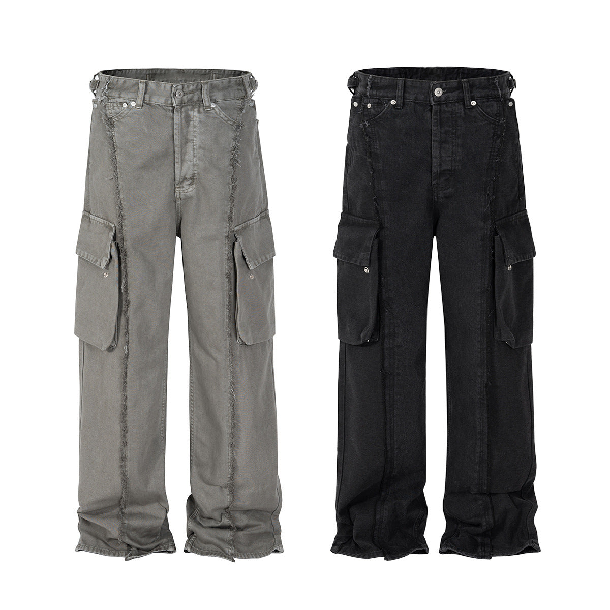 High Street American Stitching Cargo Jeans locker
