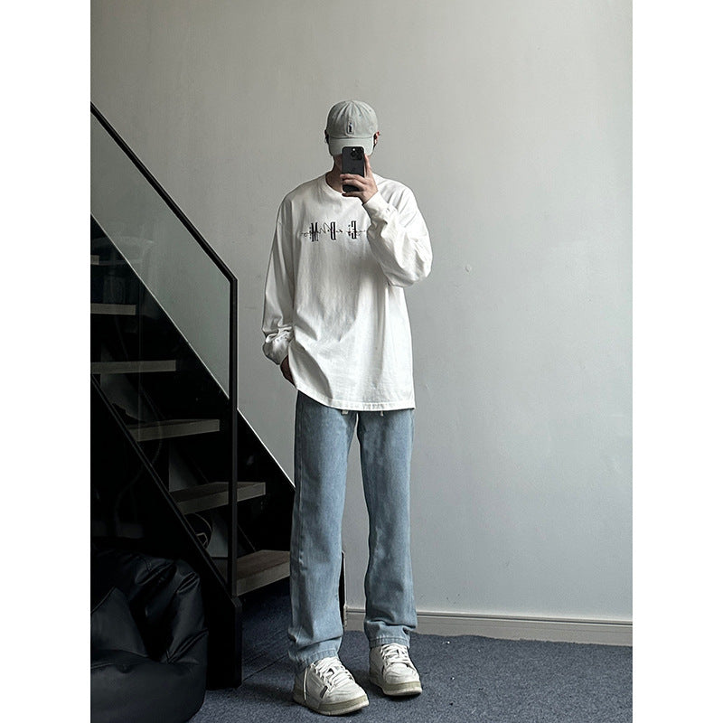 Elastischer Bund Jeans Amerikanisch All-Matching