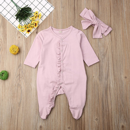 Baby Rüschenkostüm Kinder Strampler Jumpsuit Anzug Shirt Outfit