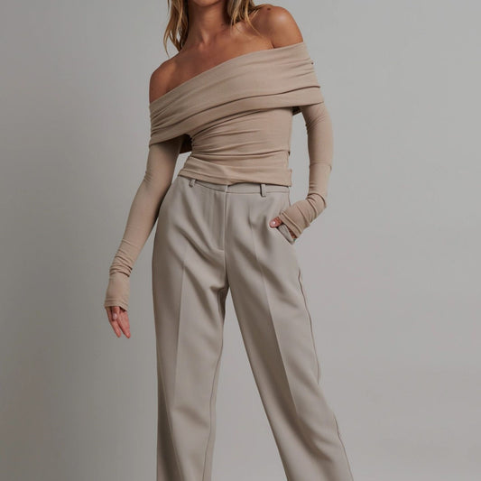 Damen-T-Shirt schulter frei Mode-Tops