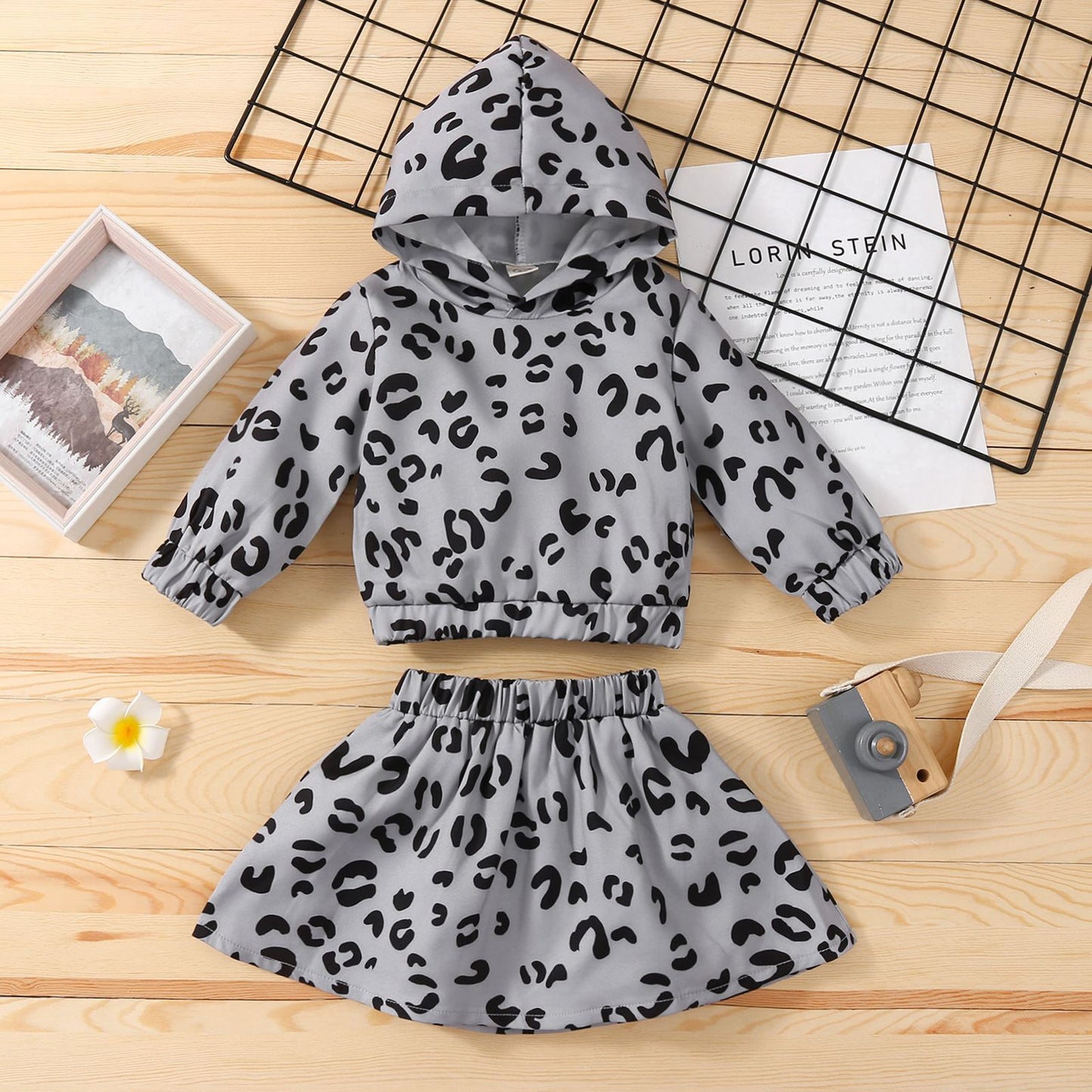 Leoparden-Print Kinder-Set