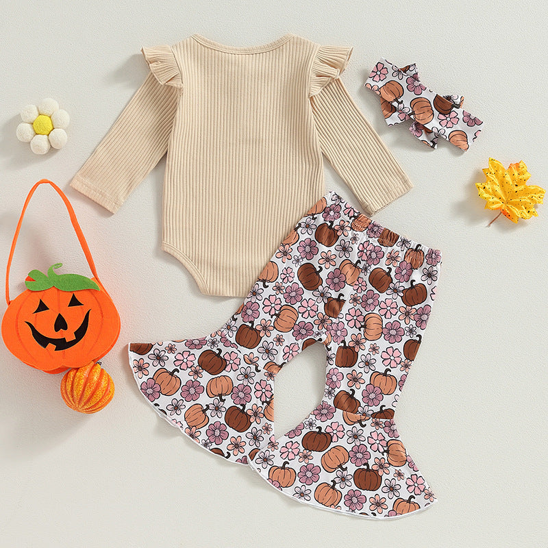 Baby Spitzen Langarm-Jumpsuit Anzug