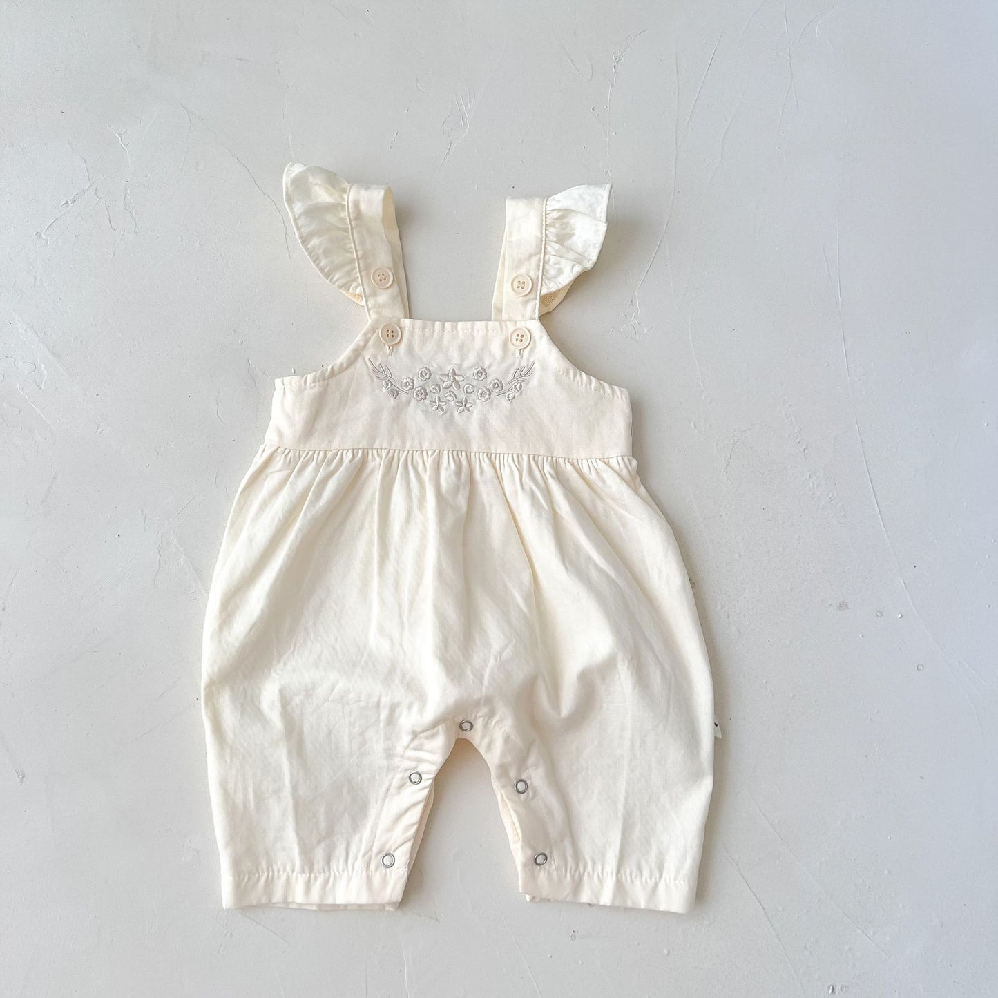 Baby Mädchen Lockerer Verstellbarer Trägerstrampler