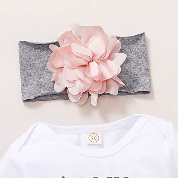Newborn Set Baby Girl Clothes Jumpsuit with Floral Pants Cute