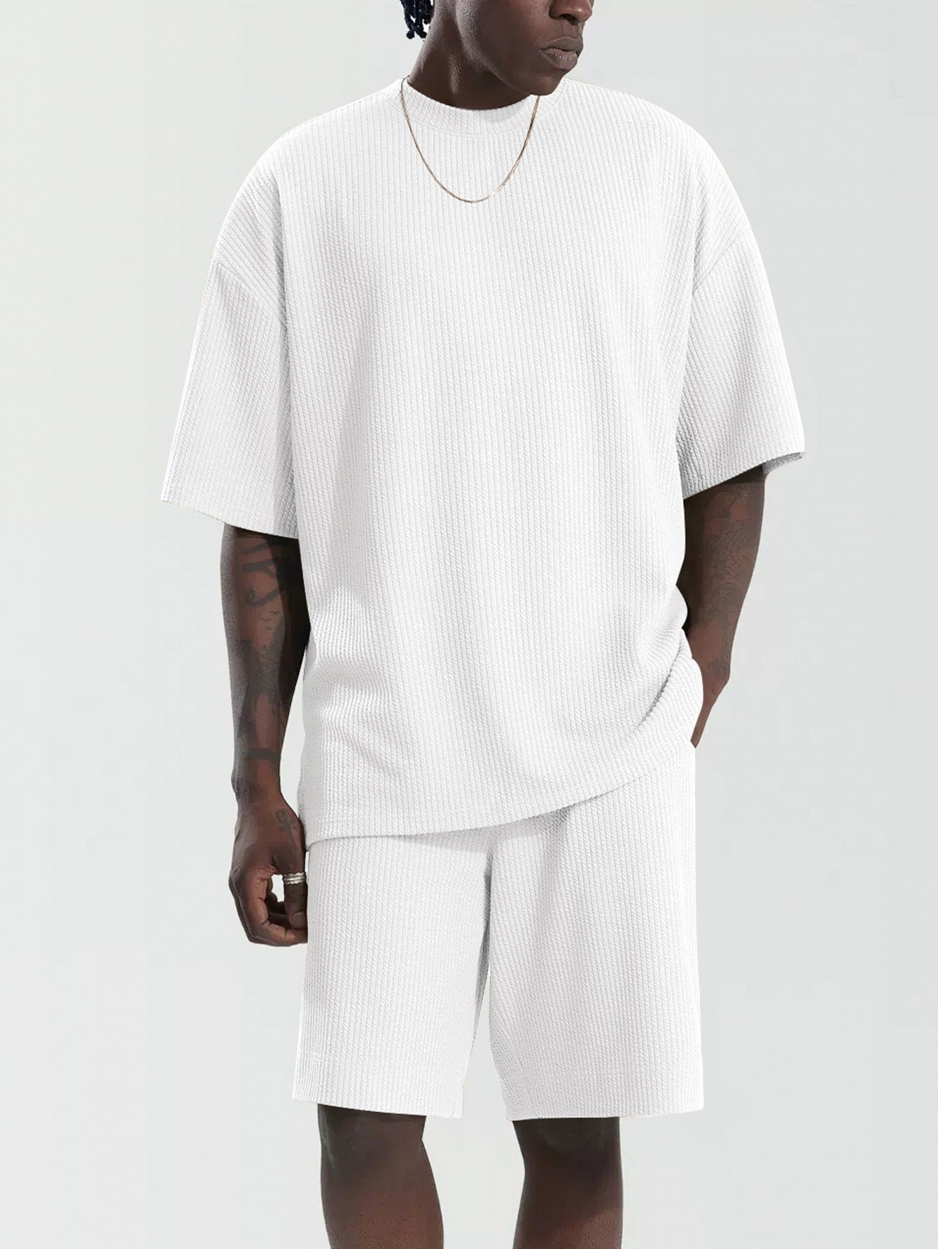Men's Loose Short Sleeve Suit Sports Leisure Suit