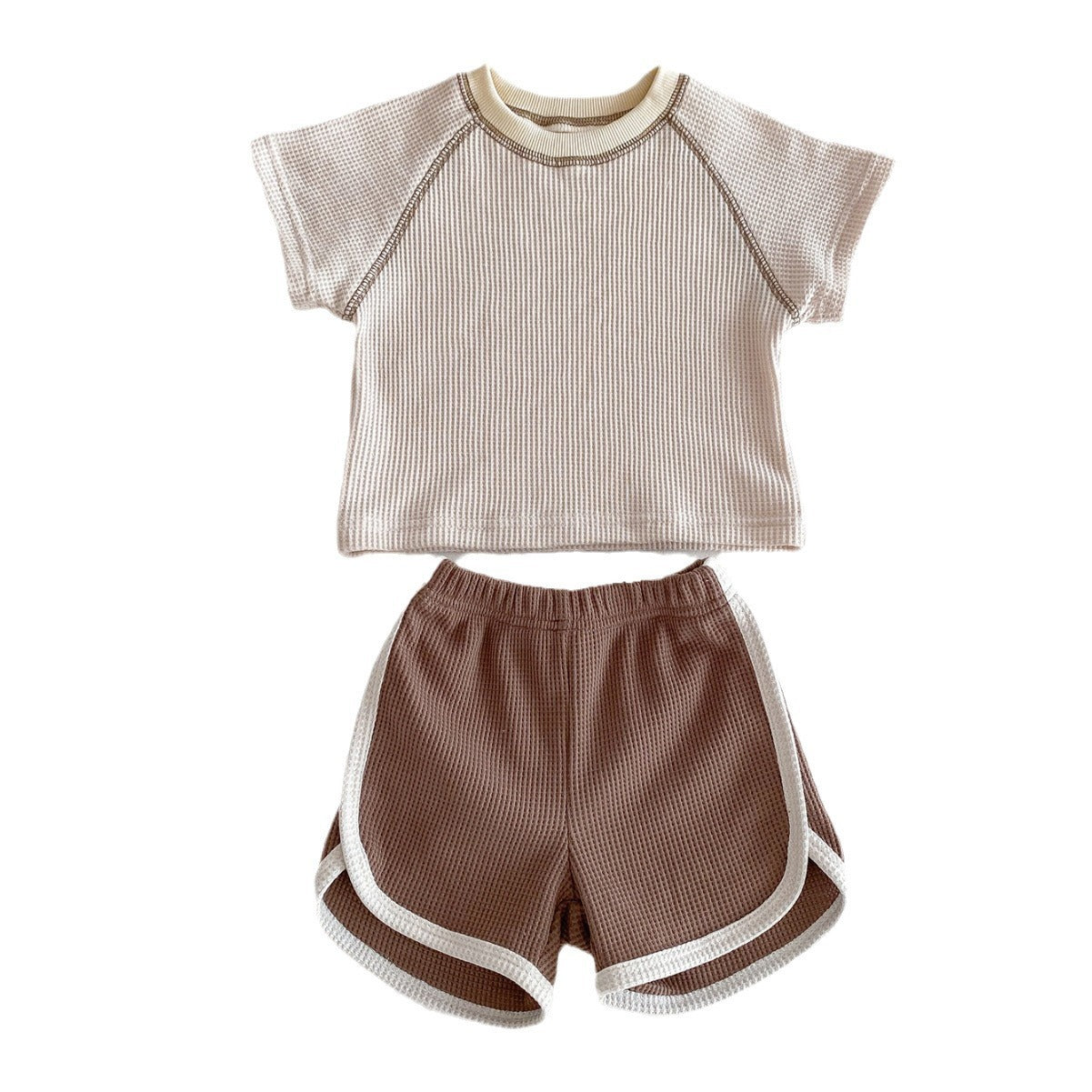 Kleidung für Babys Sommer Unisex Baby Kurzarm Outfit Oberteil und Shorts