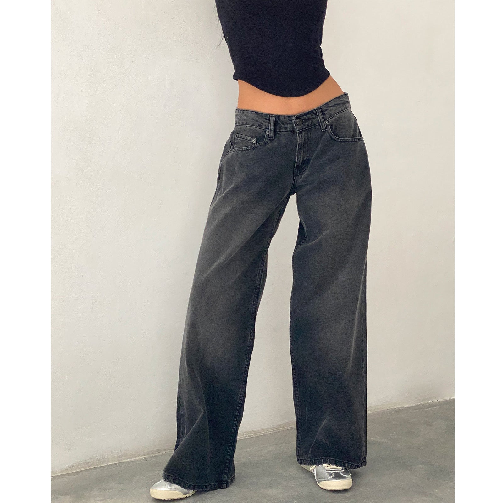 Jeans hose für Damen mit breiten Bein