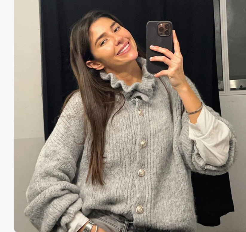 Preppy-Stil Rundhals Pullover