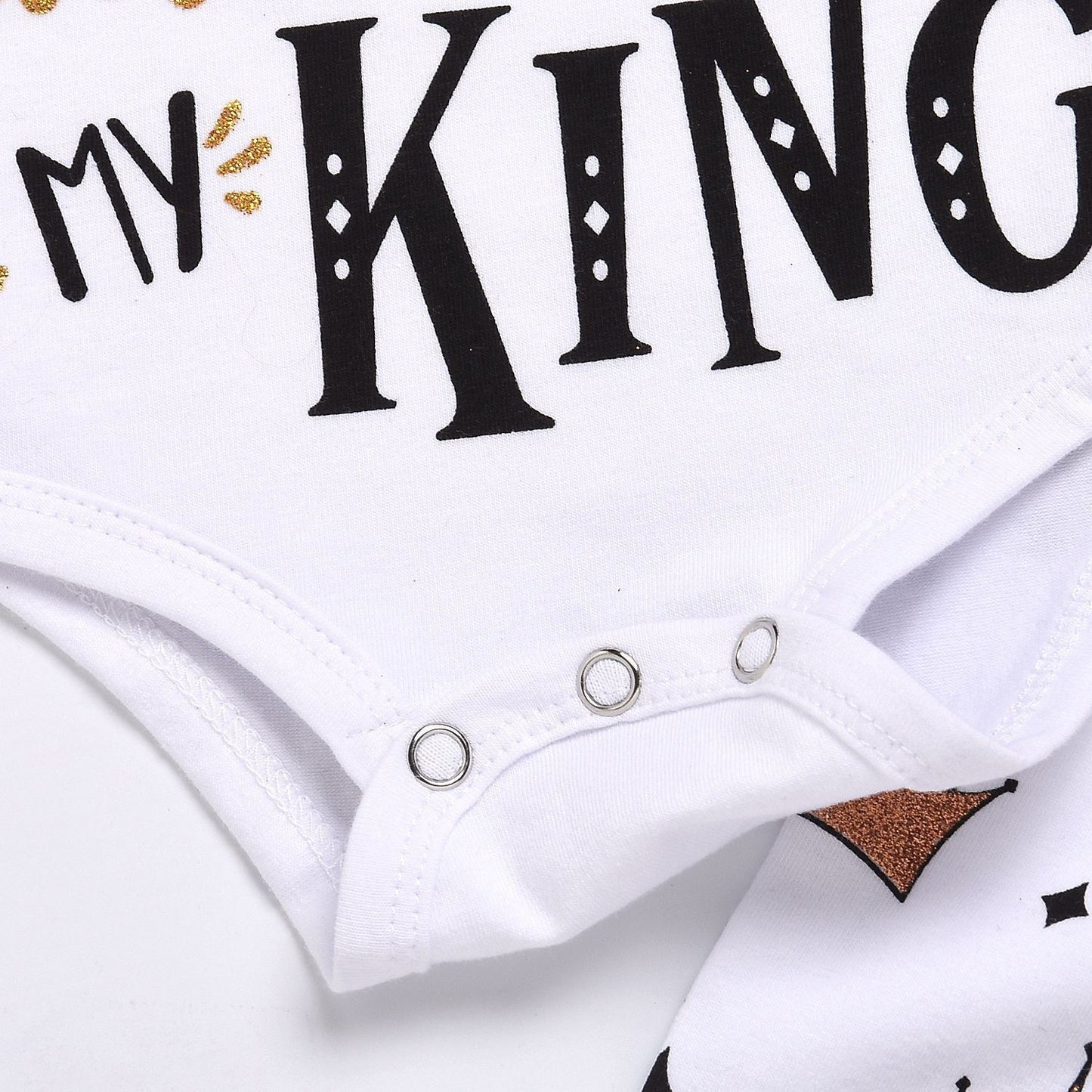Neues Baby Jungen Kleidung Set Oberteil Strampler + Kronenhose