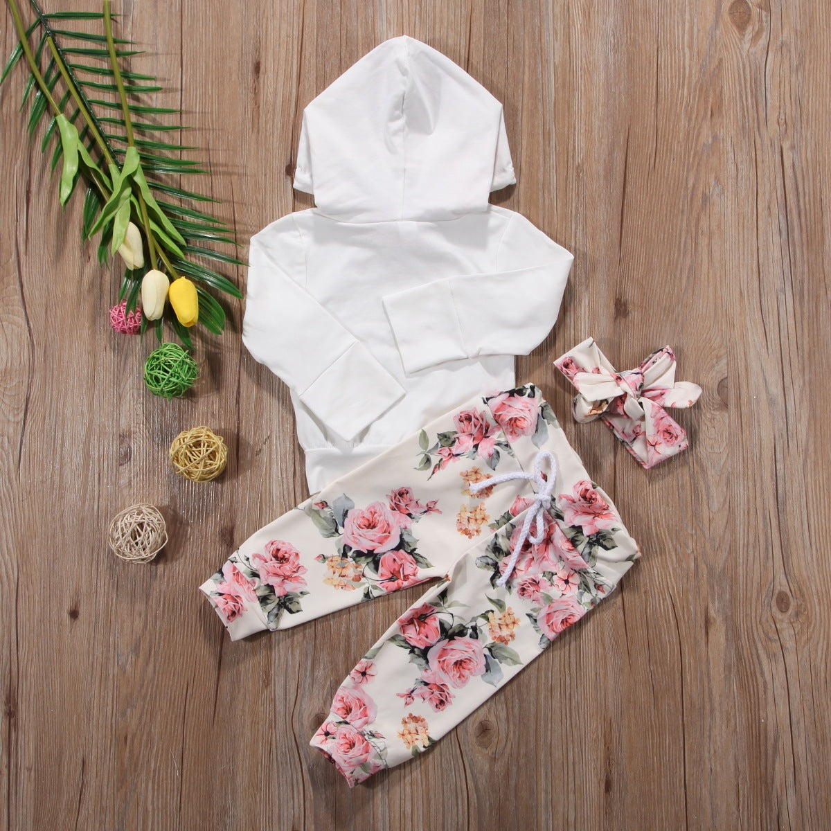 long-sleeved cotton set three-piece 