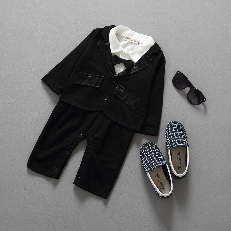 Baby Jungen Gentleman Kleid Langarm-Anzug