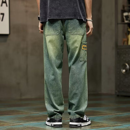 Vintage Herren-Jeans – High-Street-Stil, vielseitig kombinierbar, gerade geschnitten