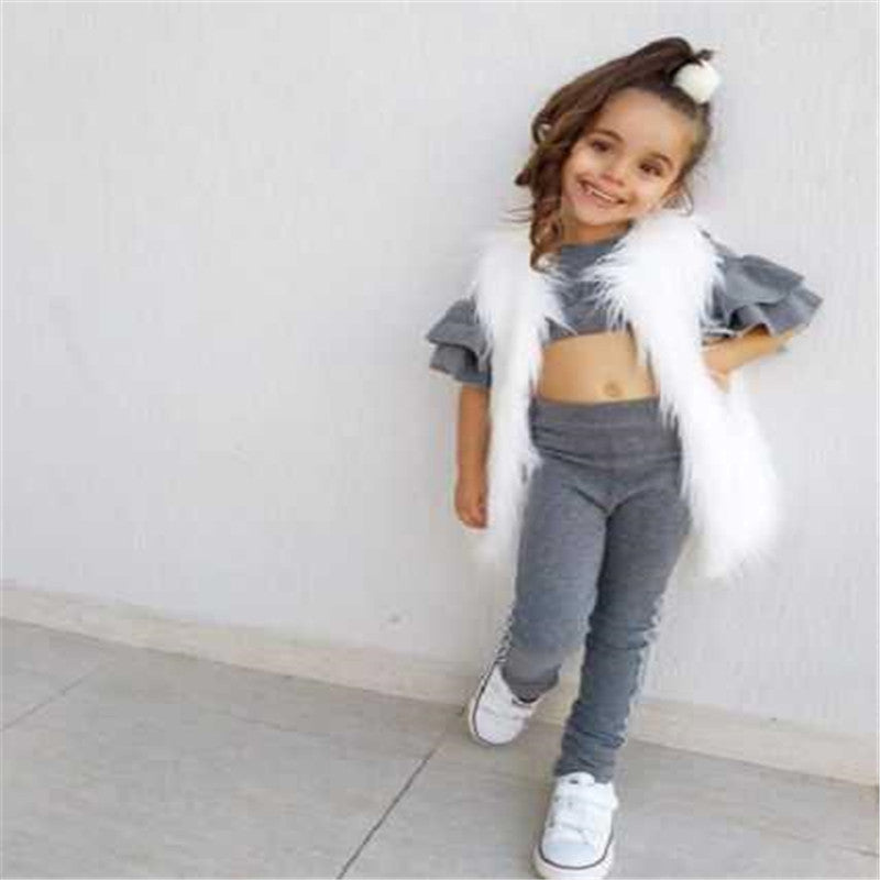 Herbst Kinder Baby Mädchen T-Shirt Hose Outfits Mädchen Kleidung 2-teilig