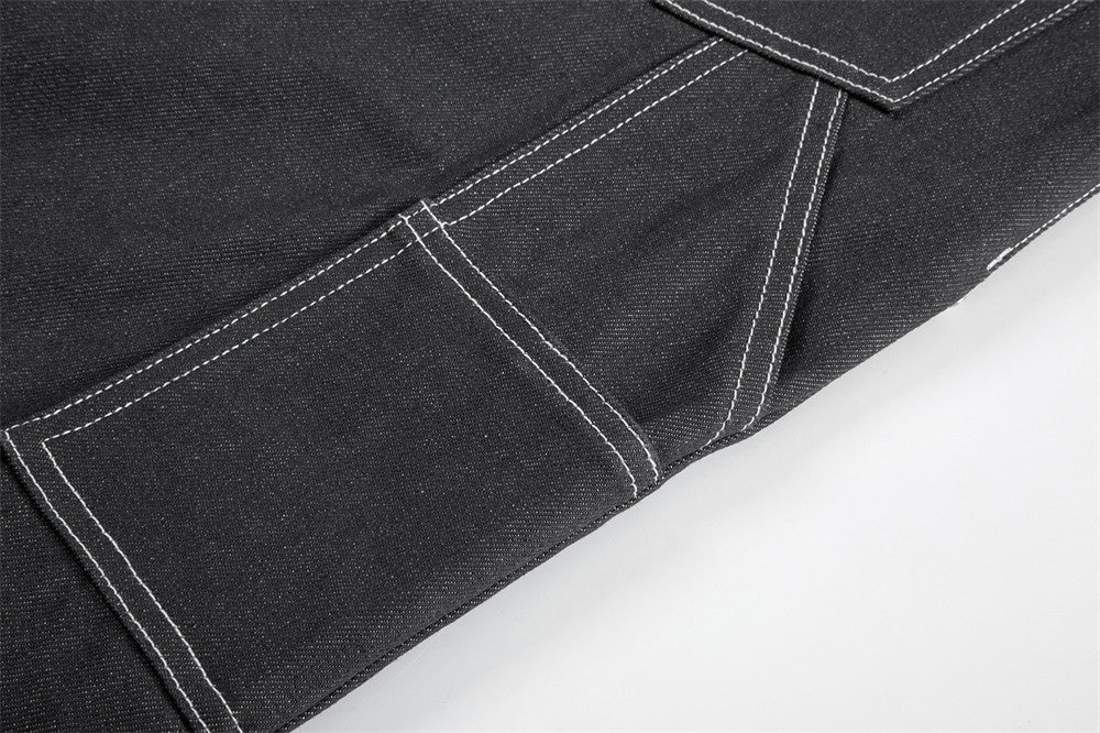 Drucklinien Denim gerade Jeans Herren Slim Fit Beine