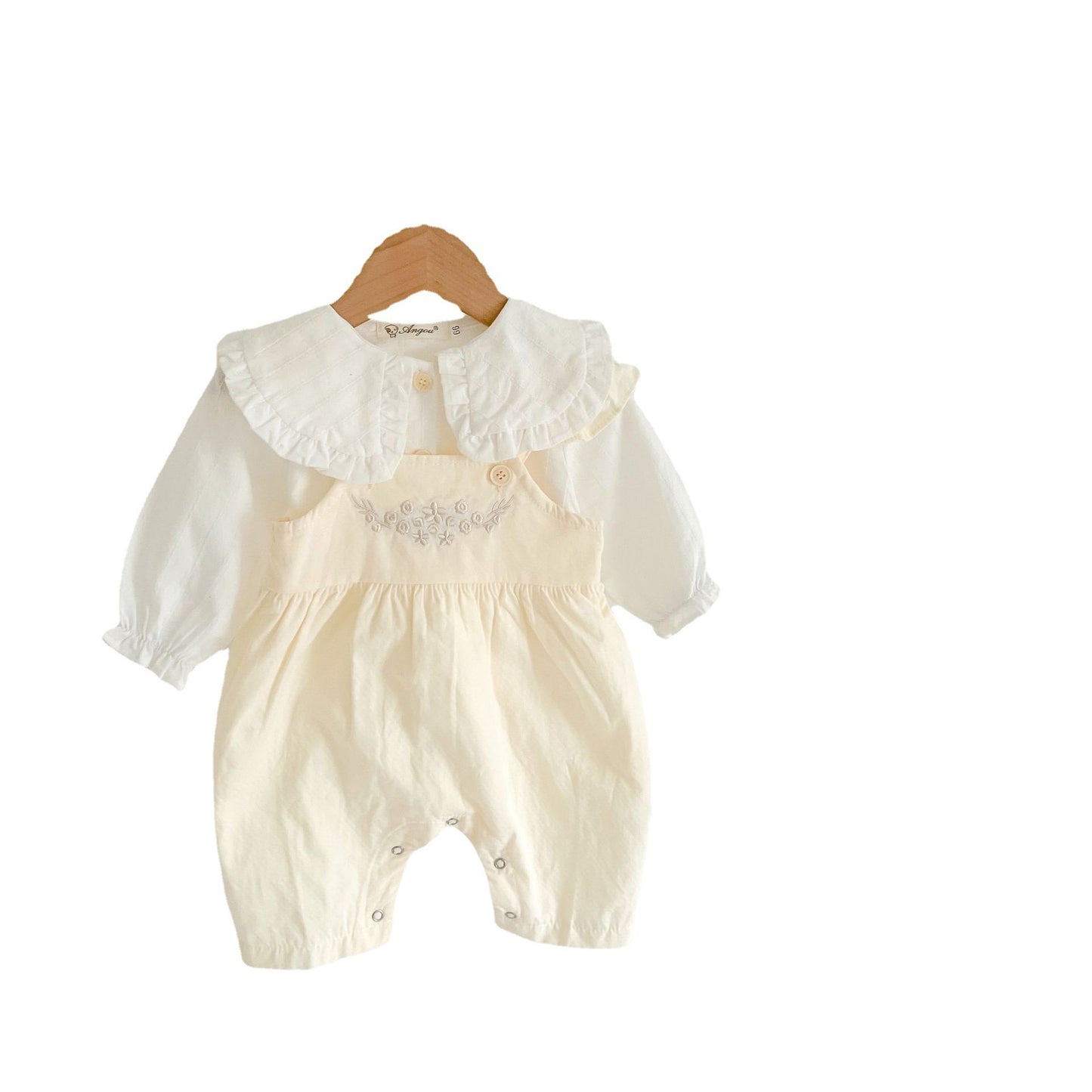 Baby Mädchen Lockerer Verstellbarer Trägerstrampler