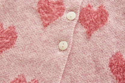Zweiteiliges Strickcardigan-Jacke mit Trägern