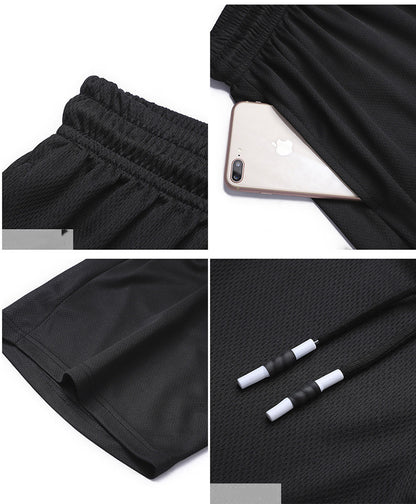 Sports Suit Men Round Neck Gradient Short Sleeves Shorts Quick-Drying Running Casual Two-Piece Suit
