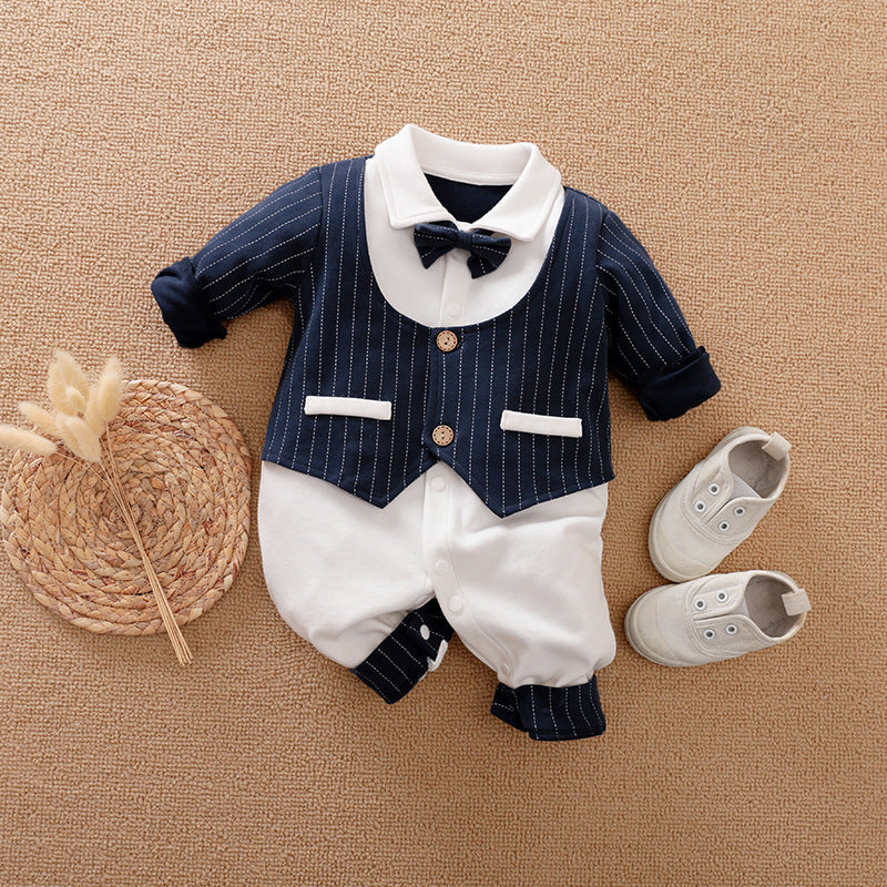 Baby Strampler Frühling und Herbst Modelle Außenhandel Gentleman Baby Kleidung Langarm Baby Kleidung